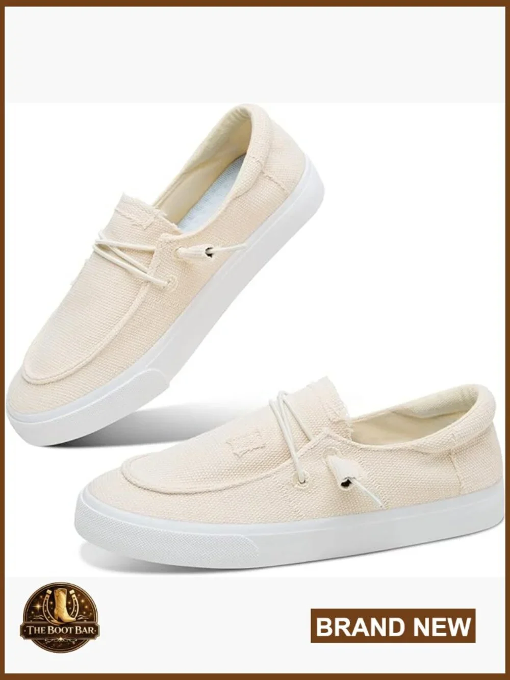 Lightweight Canvas Loafers Slip-On Sneakers with Arch Support